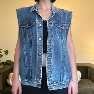 Oversized Denim Vest